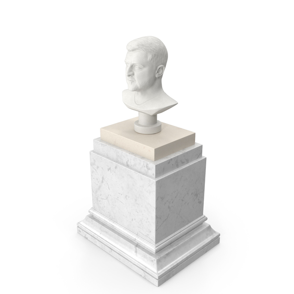 Politician Busts: Bust of Zelensky on Marble Pedestal PNG & PSD Images Politician Busts: Bust of Zelensky on Marble Pedestal PNG & PSD Images