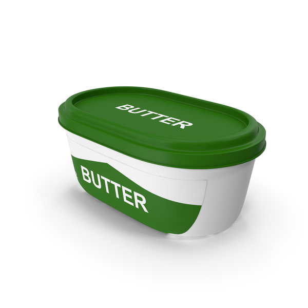 Butter 8oz Jar Green Generic Label PNG & PSD Images