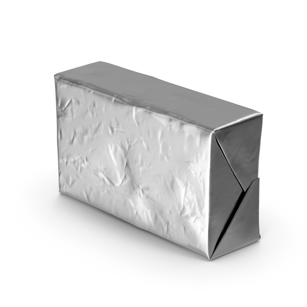 Butter Block in Metallic Foil PNG & PSD Images Butter Block in Metallic Foil PNG & PSD Images