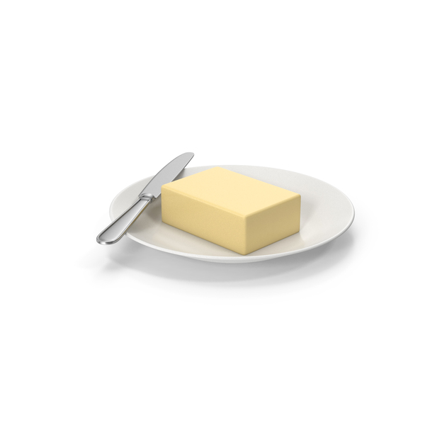 Croissant: Butter In Plate PNG & PSD Images
