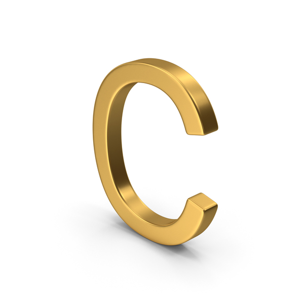 C Letter Gold PNG Images & PSDs for Download | PixelSquid - S115491121