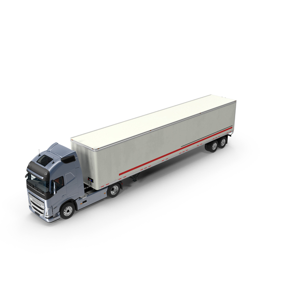 Transporter Truck: Cabover 4x2 Lorry with Trailer PNG & PSD Images