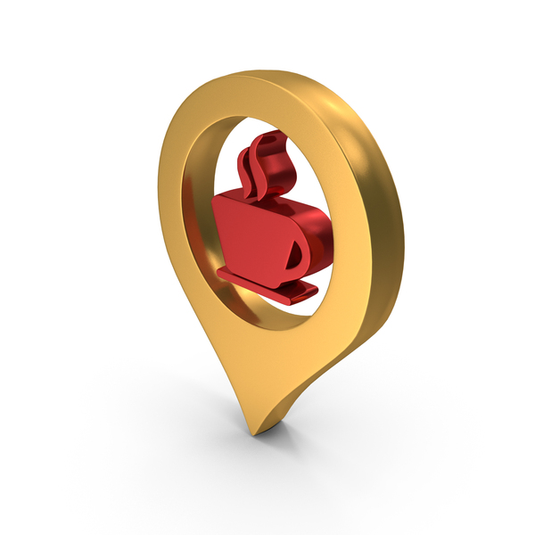 Symbols: Cafe Location Pin Icon PNG & PSD Images