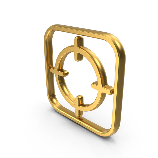 Symbols: Camera Target Gold Symbol PNG & PSD Images