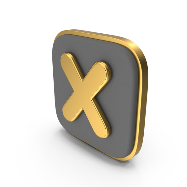 Logo: Cancel Square Coin PNG & PSD Images