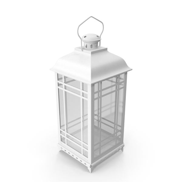 Candle Lantern Medium White PNG & PSD Images