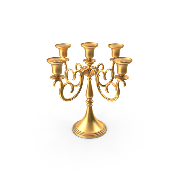Candelabra: Candlestick Branch Gold PNG & PSD Images