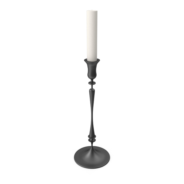 Candelabra Bulb: Candlestick with Candle PNG & PSD Images