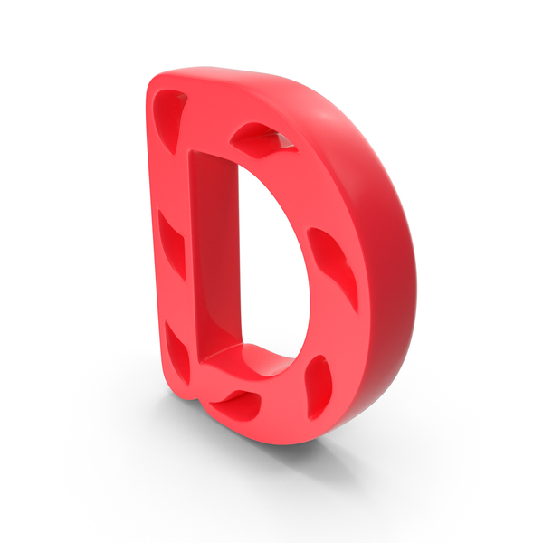 Roman Alphabet: Candy Font Style Capital Letter D White PNG & PSD Images