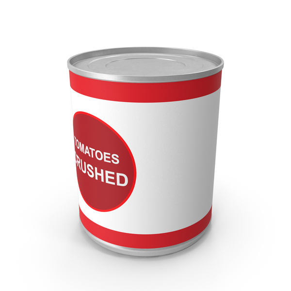 Tin Can: Canned Tomatoes 25oz Generic Crushed Label PNG & PSD Images