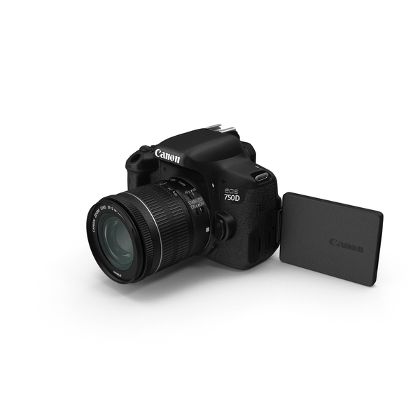 Digital Camera: Canon EOS 750D PNG & PSD Images