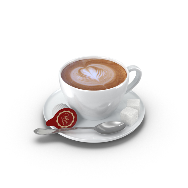 咖啡杯：卡布奇诺咖啡套装PNG和PSD图像
