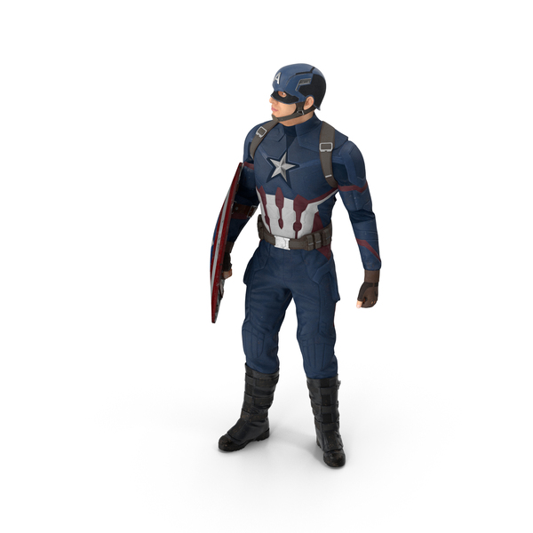 Superhero: Captain America Standing in Worn Suit PNG & PSD Images Superhero: Captain America Standing in Worn Suit PNG & PSD Images