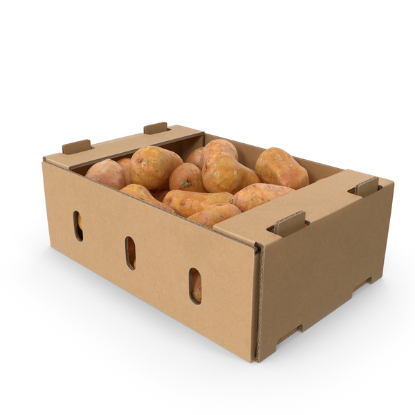 Potato: Cardboard Box of Sweet Potatoes PNG & PSD Images Potato: Cardboard Box of Sweet Potatoes PNG & PSD Images
