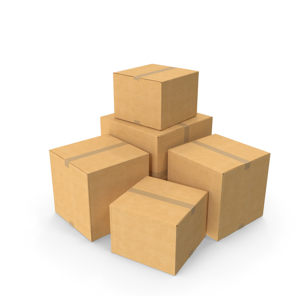 Cardboard Box Stack PNG & PSD Images