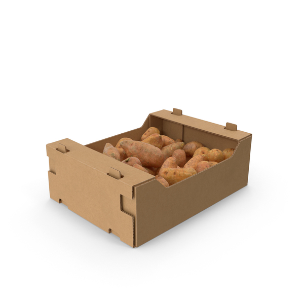 Potato: Cardboard Box With Sweet Potatoes PNG & PSD Images Potato: Cardboard Box With Sweet Potatoes PNG & PSD Images