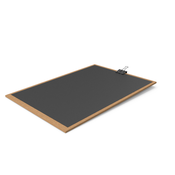 Cardboard Clipboard With Black Sheet PNG & PSD Images