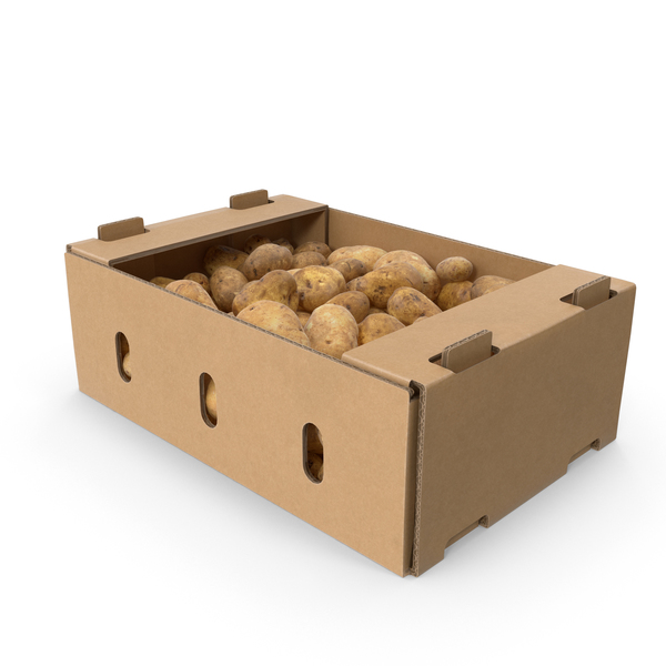 Potato: Cardboard Display Box With Potatoes PNG & PSD Images Potato: Cardboard Display Box With Potatoes PNG & PSD Images