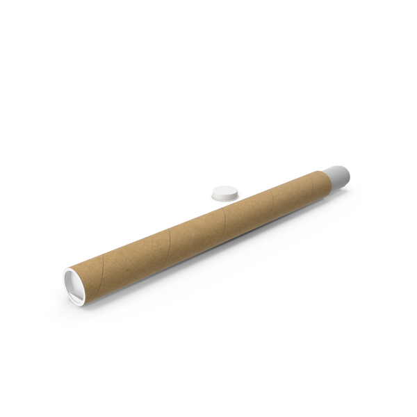Cardboard Tube with Papers PNG & PSD Images