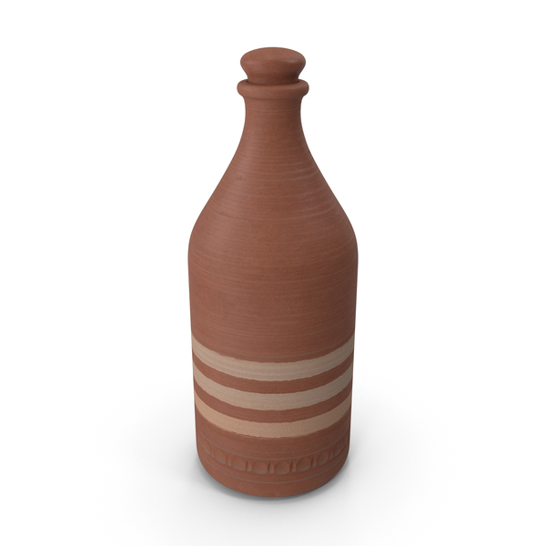 Pottery: Cartagena Ceramic Bottle PNG & PSD Images