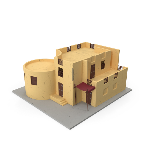 Cartoon Arab House with Cylindrical Extension PNG & PSD Images Cartoon Arab House with Cylindrical Extension PNG & PSD Images
