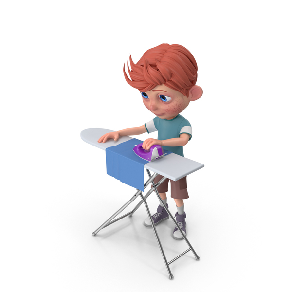 Cartoon Boy Charlie Ironing PNG & PSD Images Cartoon Boy Charlie Ironing PNG & PSD Images