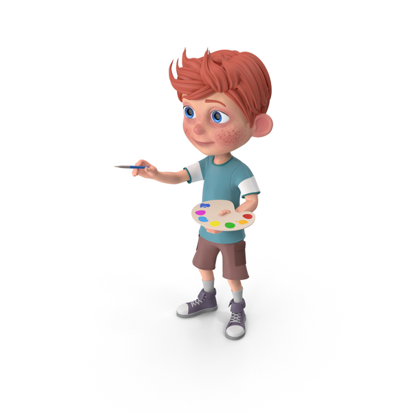 Cartoon Boy Charlie Painting PNG & PSD Images Cartoon Boy Charlie Painting PNG & PSD Images
