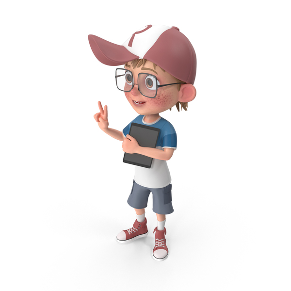 Cartoon Boy Holding Tablet PNG & PSD Images Cartoon Boy Holding Tablet PNG & PSD Images