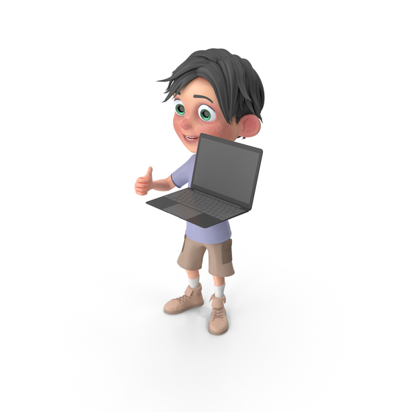 Cartoon Boy Jack Holding Laptop PNG & PSD Images Cartoon Boy Jack Holding Laptop PNG & PSD Images