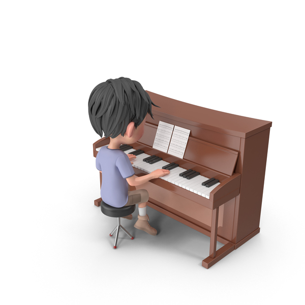 Cartoon Boy Jack Playing Piano PNG & PSD Images
