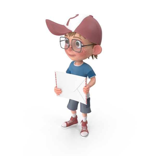 Cartoon Boy with Letter PNG & PSD Images Cartoon Boy with Letter PNG & PSD Images