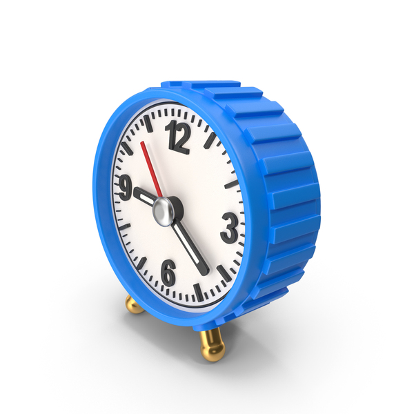 Alarm: Cartoon Clock Blue PNG & PSD Images