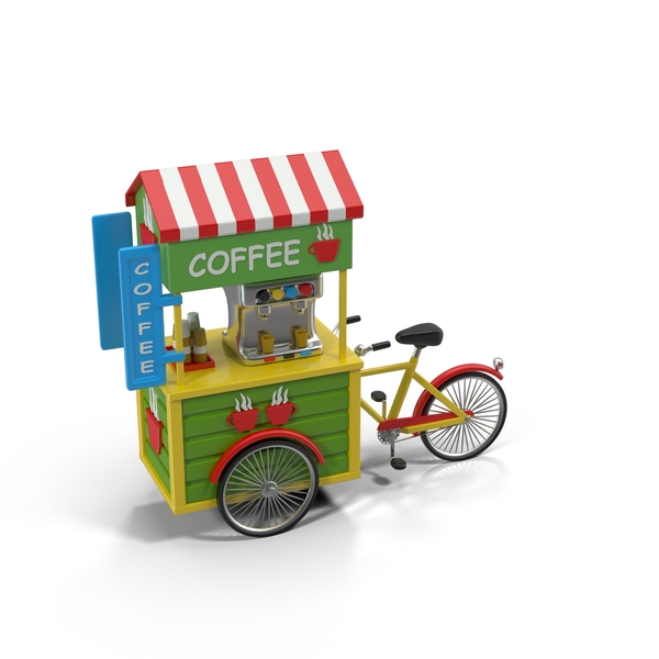 Service Cart: Cartoon Coffee Bicycle PNG & PSD Images Service Cart: Cartoon Coffee Bicycle PNG & PSD Images
