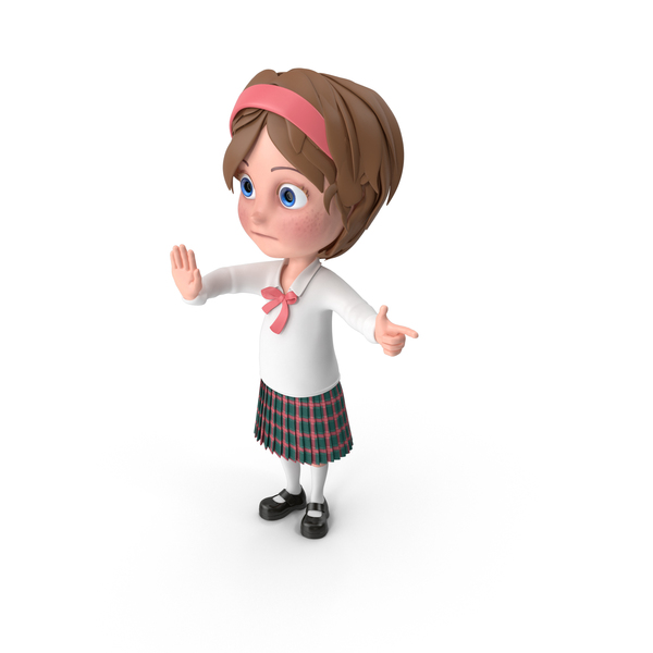 Cartoon Girl Direct Attention PNG & PSD Images Cartoon Girl Direct Attention PNG & PSD Images