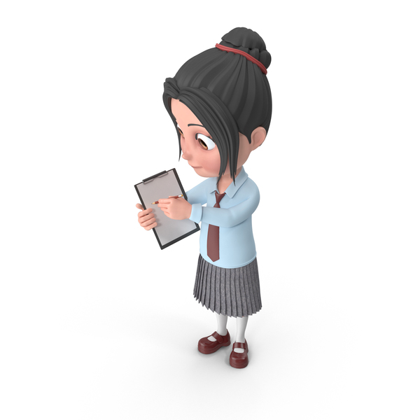 Cartoon Girl Emma Holding Notepad PNG & PSD Images Cartoon Girl Emma Holding Notepad PNG & PSD Images