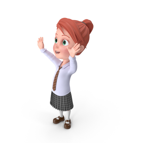 Cartoon Girl Grace Cheering PNG & PSD Images Cartoon Girl Grace Cheering PNG & PSD Images