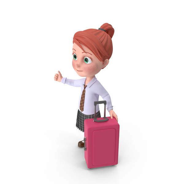 Cartoon Girl Grace Travelling PNG & PSD Images Cartoon Girl Grace Travelling PNG & PSD Images