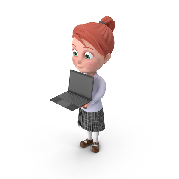 Cartoon Girl Grace with Notebook PNG & PSD Images Cartoon Girl Grace with Notebook PNG & PSD Images