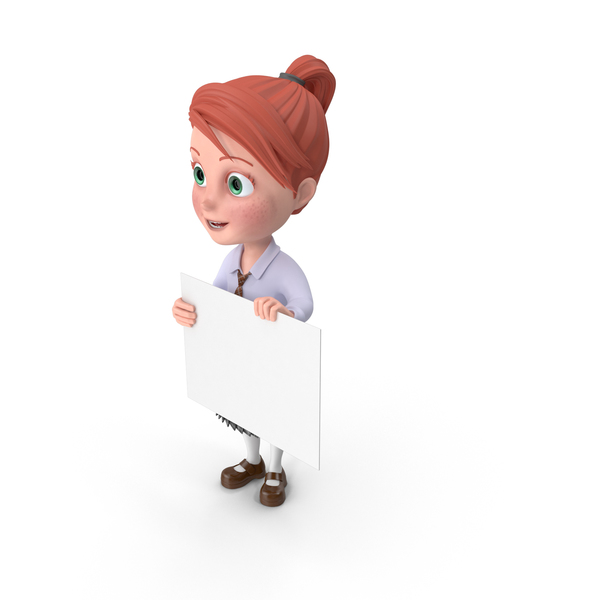 Cartoon Girl Grace with Sign PNG & PSD Images Cartoon Girl Grace with Sign PNG & PSD Images