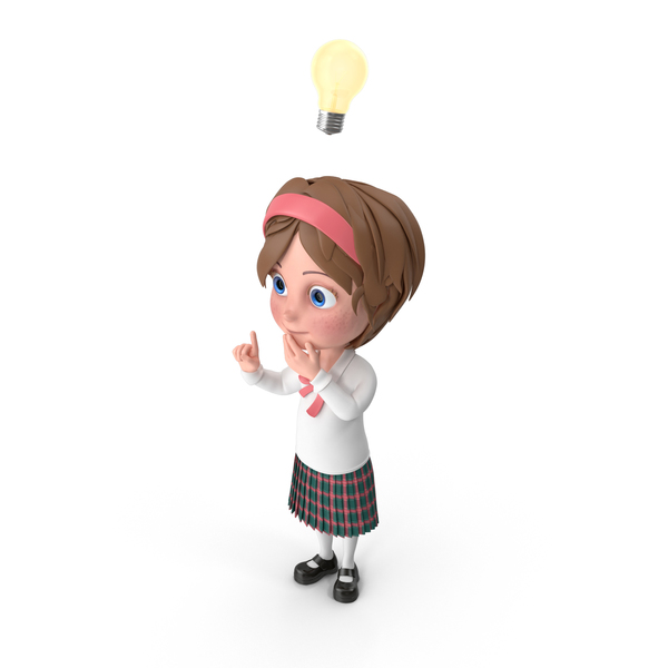 Cartoon Girl Has An Idea PNG & PSD Images Cartoon Girl Has An Idea PNG & PSD Images