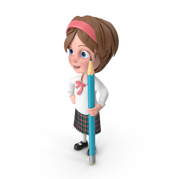 kid holding a pencil png