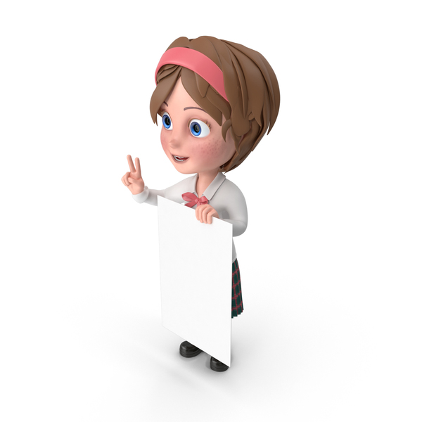 Cartoon Girl Holding Sign PNG & PSD Images Cartoon Girl Holding Sign PNG & PSD Images