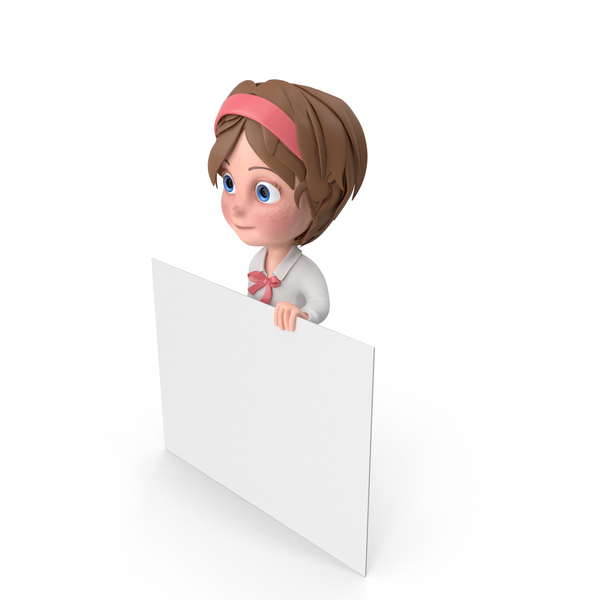 Cartoon Girl Holding Sign PNG & PSD Images Cartoon Girl Holding Sign PNG & PSD Images