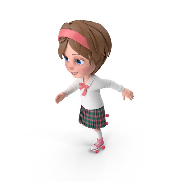 Cartoon Girl Meghan Skating PNG & PSD Images