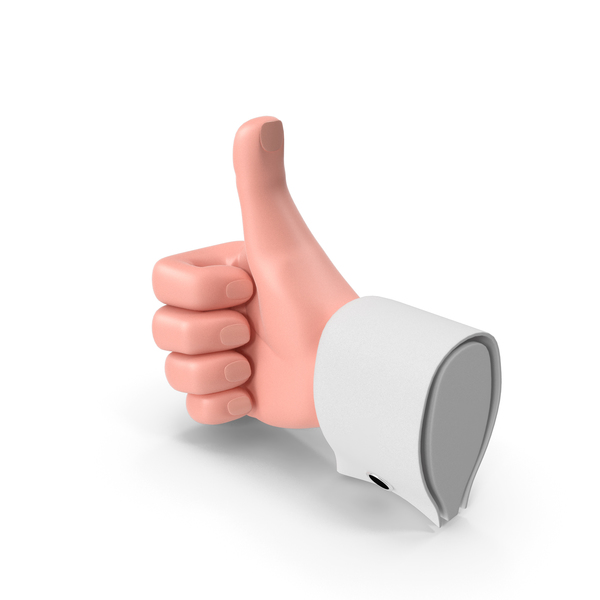 Cartoon Man Hand Thumbs-Up Gesture PNG & PSD Images