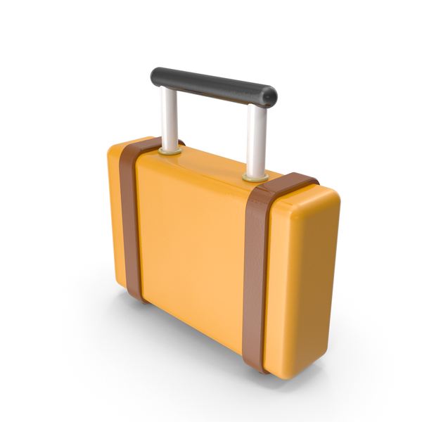 Cartoon Suitcase Orange PNG & PSD Images