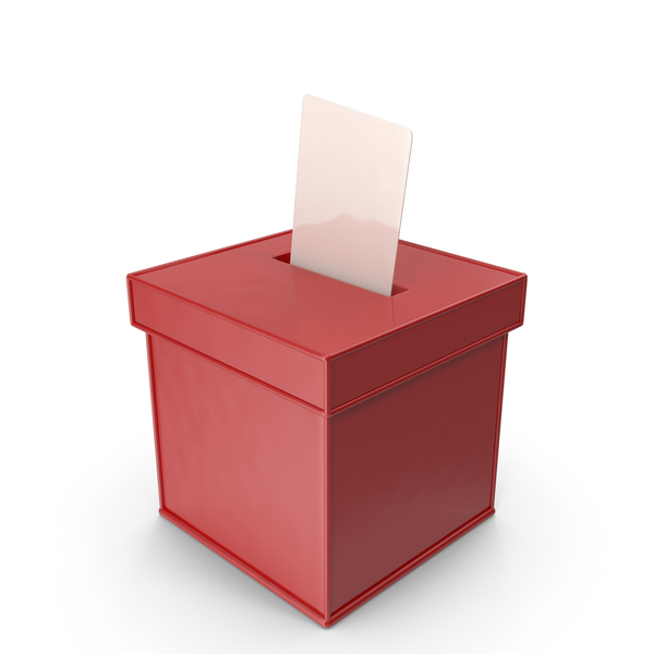Ballot: Cartoon Vote Box Red PNG & PSD Images