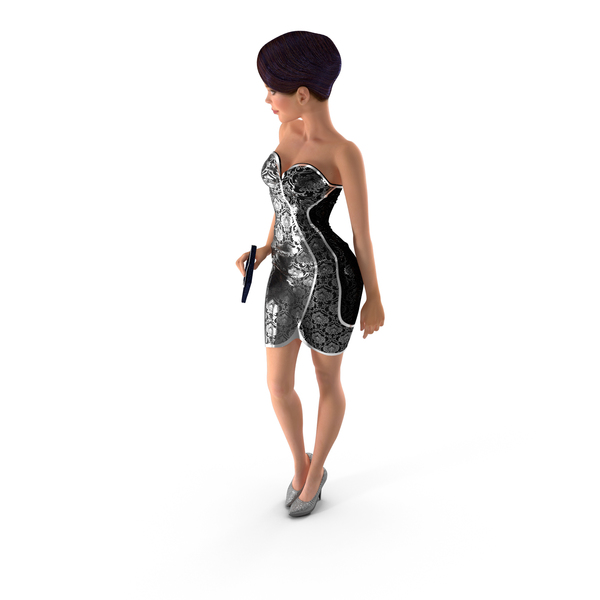 Woman: Cartoon Young Girl Party Clothes Standing Pose PNG & PSD Images Woman: Cartoon Young Girl Party Clothes Standing Pose PNG & PSD Images