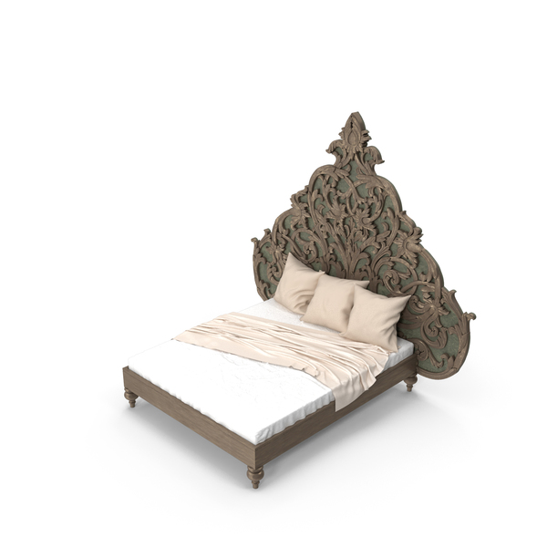 King: Carved Bed PNG & PSD Images