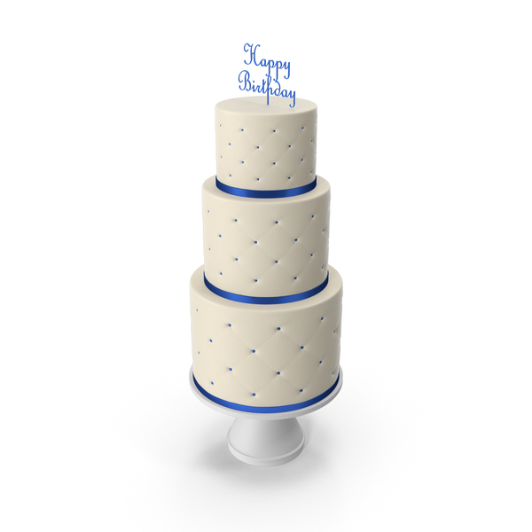 Cascade Cake with Decor of Blue Ribbon and Topper Happy Birthday PNG & PSD Images Cascade Cake with Decor of Blue Ribbon and Topper Happy Birthday PNG & PSD Images